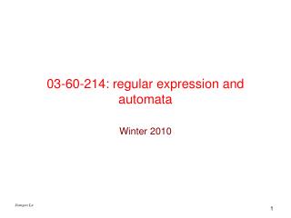 03-60-214: regular expression and automata