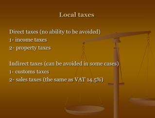 Local taxes