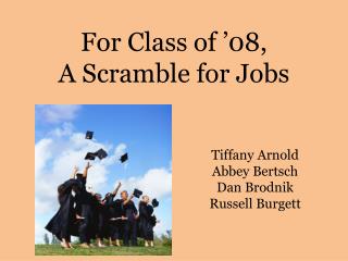 For Class of ’08, A Scramble for Jobs