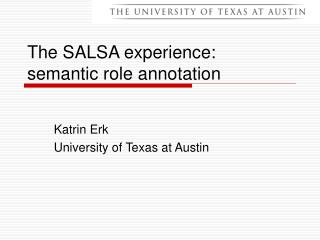 The SALSA experience: semantic role annotation