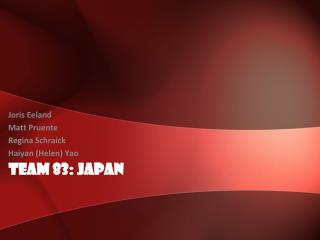 Team 83: Japan