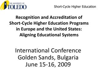 International Conference Golden Sands, Bulgaria June 15-16, 2009