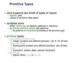 Primitive Types