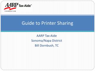Guide to Printer Sharing