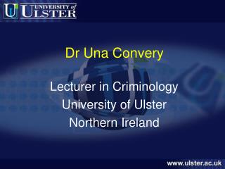 Dr Una Convery
