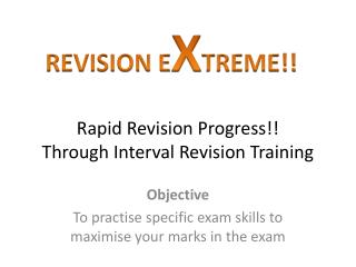 Rapid Revision Progress!! Through Interval Revision Training