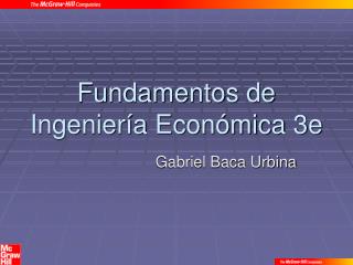 Fundamentos de Ingeniería Económica 3e