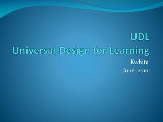 UDL Universal Design for Learning