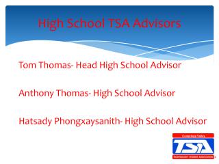 High School TSA Advisors