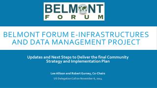 Belmont Forum E-Infrastructures and Data Management Project