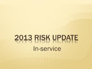 2013 Risk Update