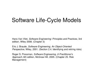 Software Life-Cycle Models