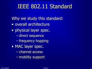 IEEE 802.11 Standard