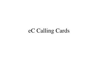 eC Calling Cards