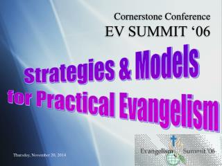 Cornerstone Conference EV SUMMIT ‘06