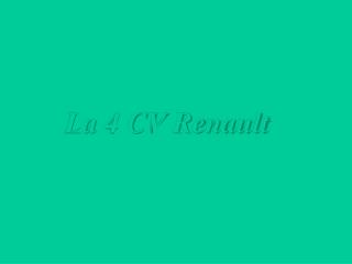 La 4 CV Renault