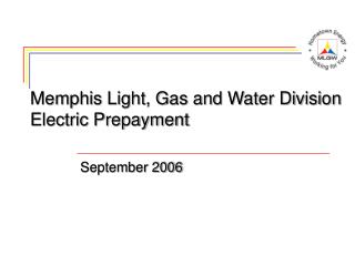 Memphis Light, Gas and Water Division Electric Prepayment
