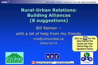 Rural-Urban Relations: Building Alliances (8 suggestions)