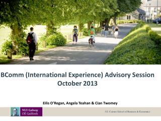 BComm (International Experience) Advisory Session October 2013