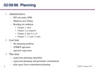 02/09/98 Planning