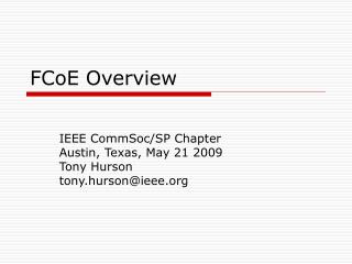 FCoE Overview