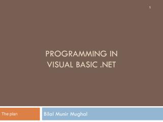 Programming in visual basic