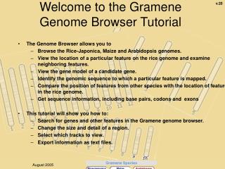 Welcome to the Gramene Genome Browser Tutorial