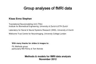 Group analyses of fMRI data