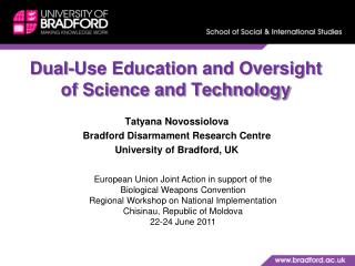 Dual-Use Education and Oversight of Science and Technology