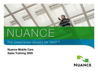 Nuance Mobile Care Sales Training 2009