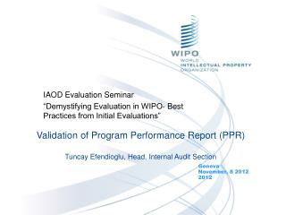 IAOD Evaluation Seminar