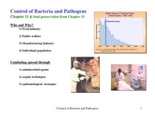 Control of Bacteria and Pathogens Chapter 11 &amp; food preservation from Chapter 13 Who and Why?
