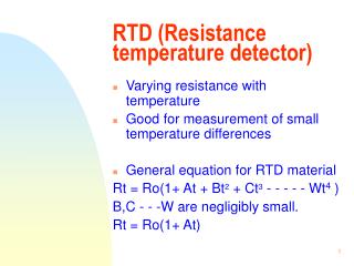 RTD (Resistance temperature detector)