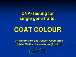DNA-Testing for single gene traits: COAT COLOUR