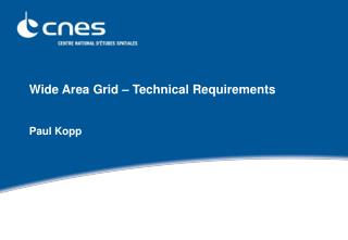 Wide Area Grid – Technical Requirements