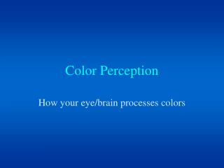 Color Perception