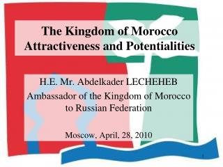 The Kingdom of Morocco Attractiveness and Potentialities