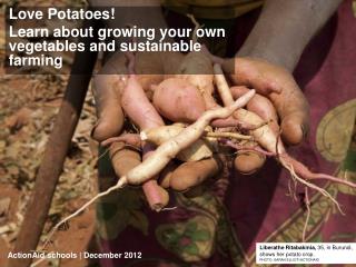 Love Potatoes! Learn about growing your own vegetables and sustainable farming