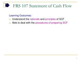 FRS 107 Statement of Cash Flow