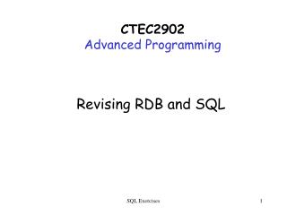 Revising RDB and SQL