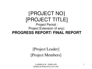 [Project Leader] [Project Members]