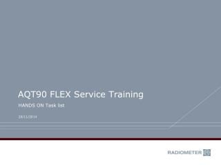 AQT90 FLEX Service Training