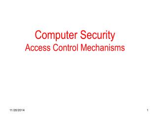 Computer Security Access Control Mechanisms