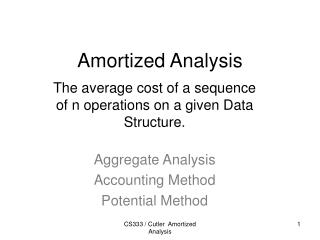 Amortized Analysis