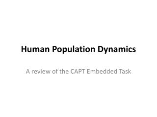 Human Population Dynamics