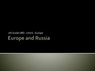 Europe and Russia