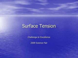 Surface Tension