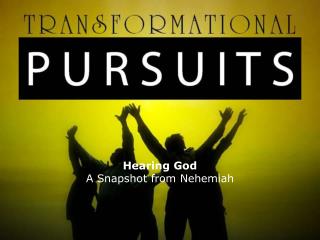 Hearing God A Snapshot from Nehemiah