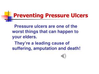 Preventing Pressure Ulcers