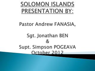 SOLOMON ISLANDS